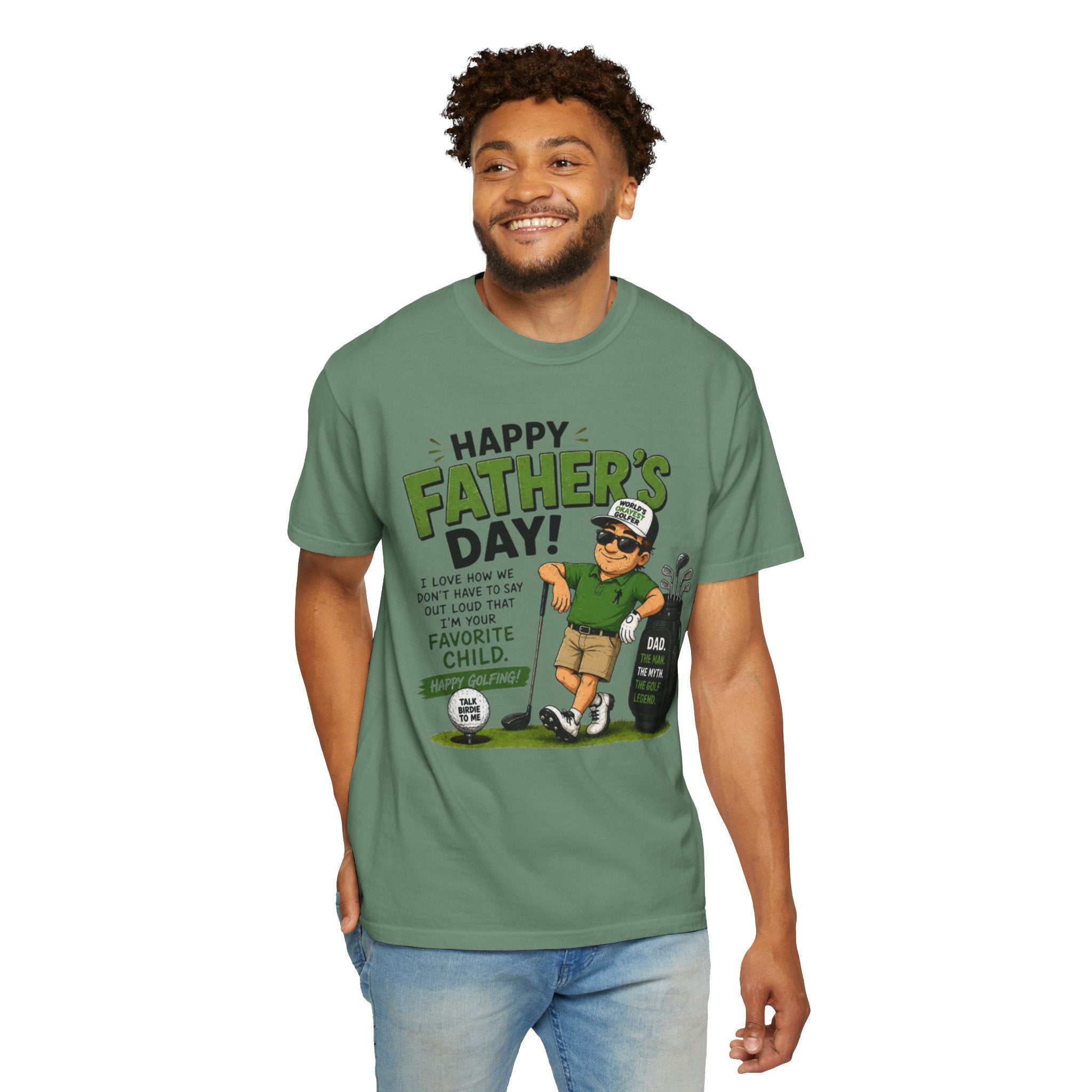 Father's Day Golf T-Shirt — Happy Father's Day 'You're My Favorite Child' Funny Golf Dad Tee