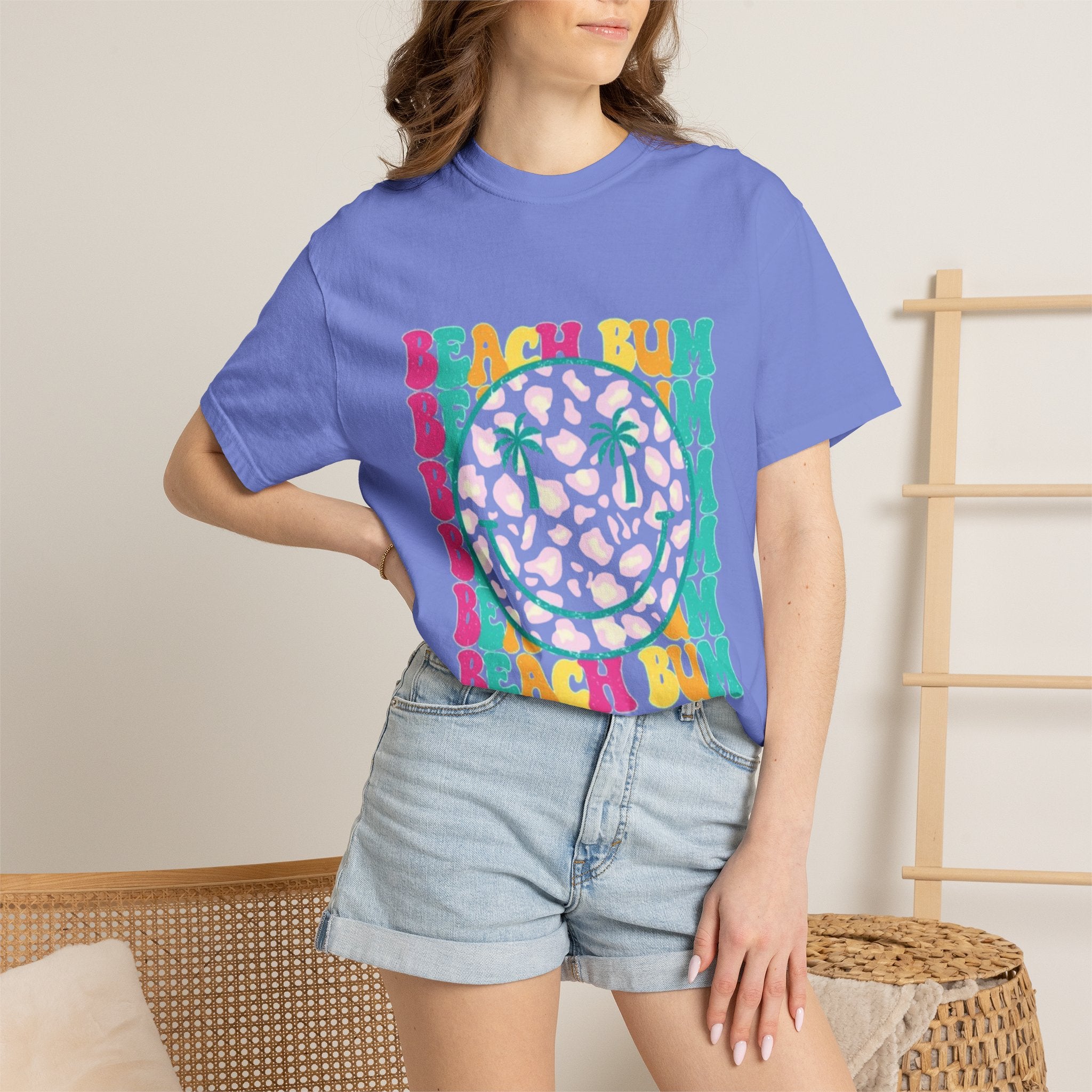Beach Bum Smile T-Shirt — Retro Tropical Graphic Tee