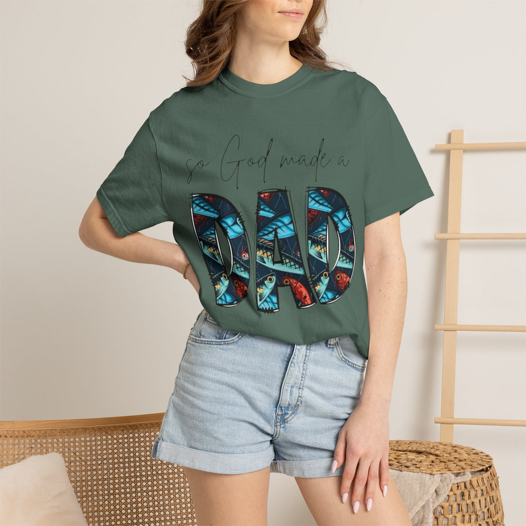 So God Made a Dad T-Shirt — Floral Pattern Father’s Day Tee