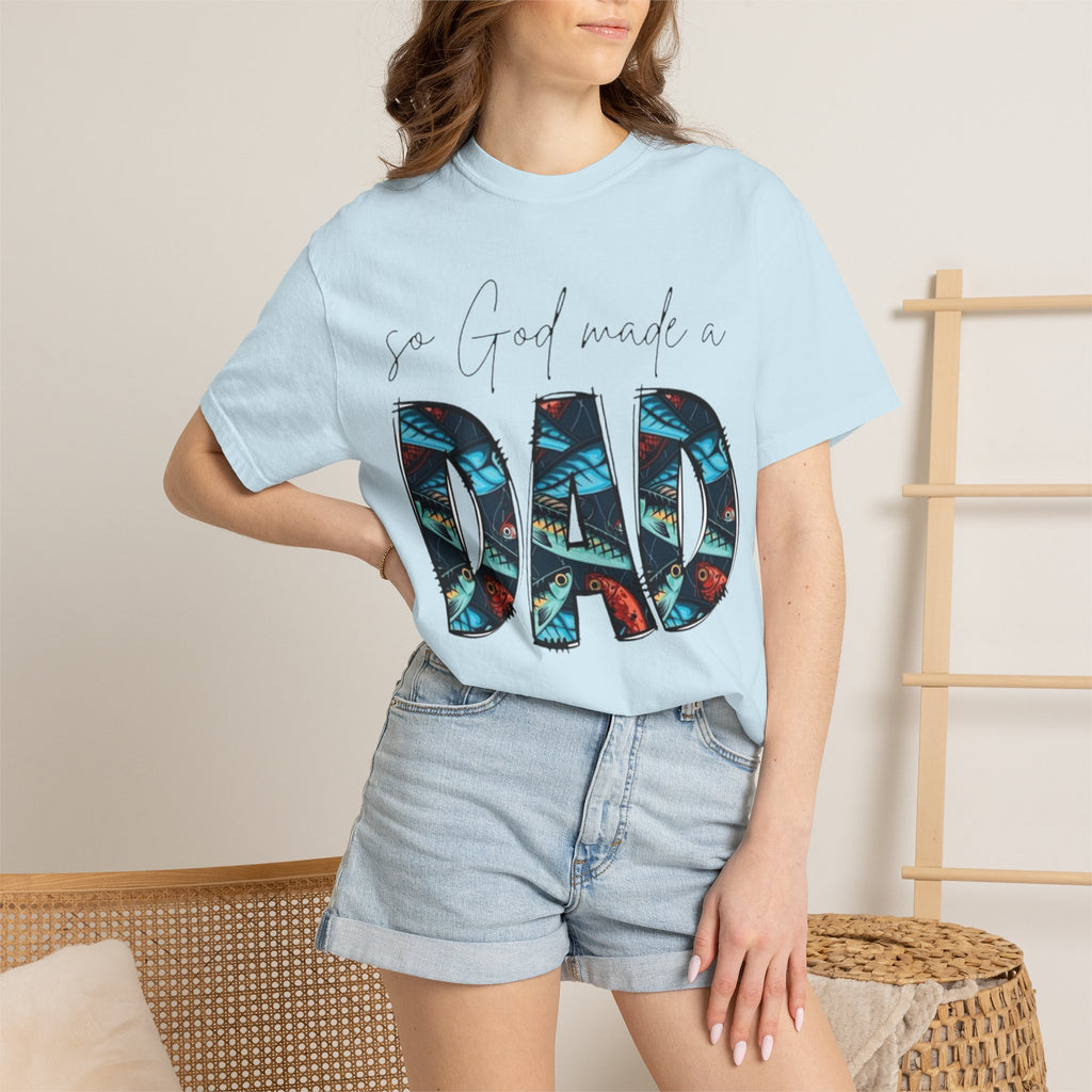 So God Made a Dad T-Shirt — Floral Pattern Father’s Day Tee