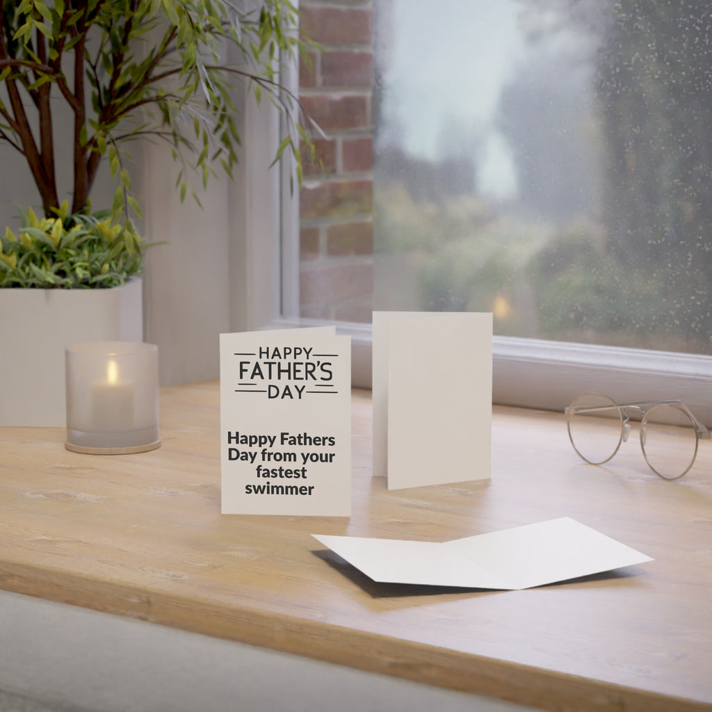 Father's Day Card — "Happy Father's Day from your fastest swimmer" (Greeting Card)