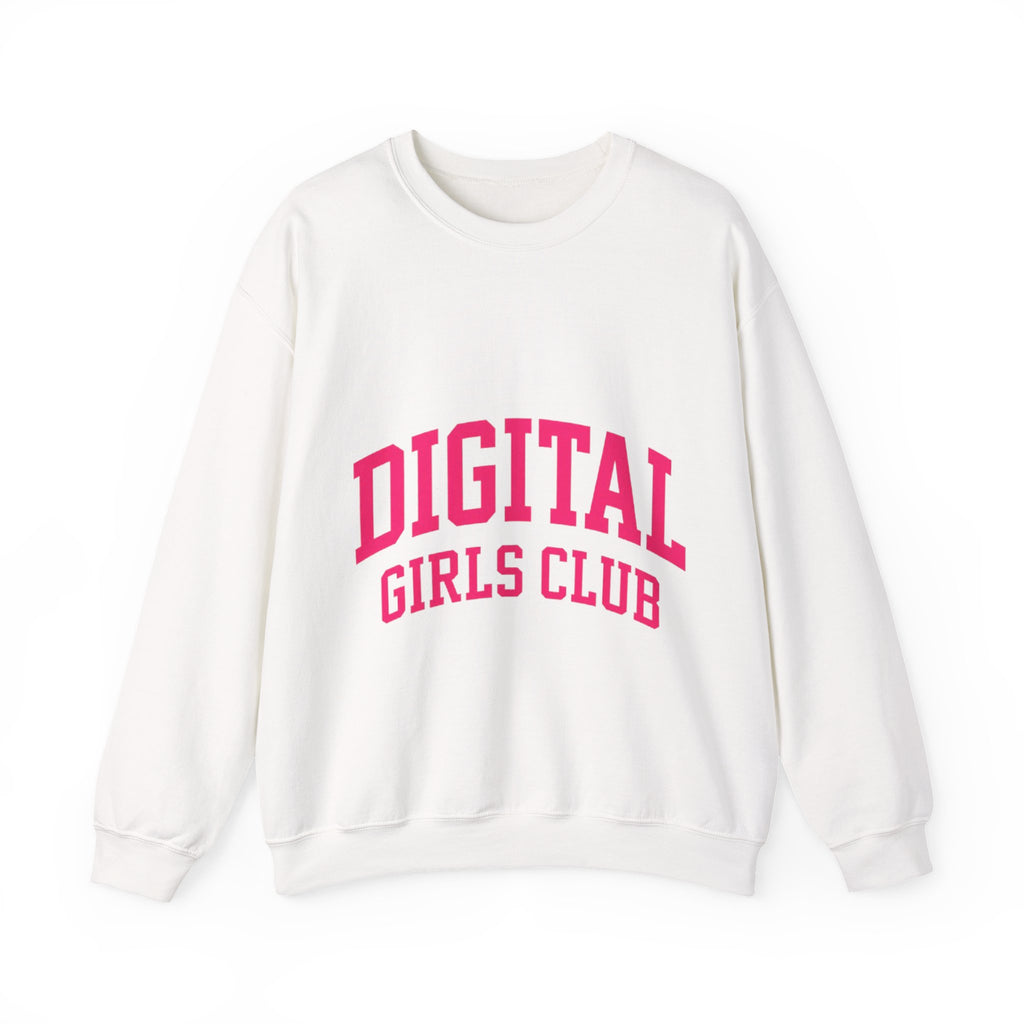 Digital Girls Club Sweatshirt — Pink Collegiate Crewneck