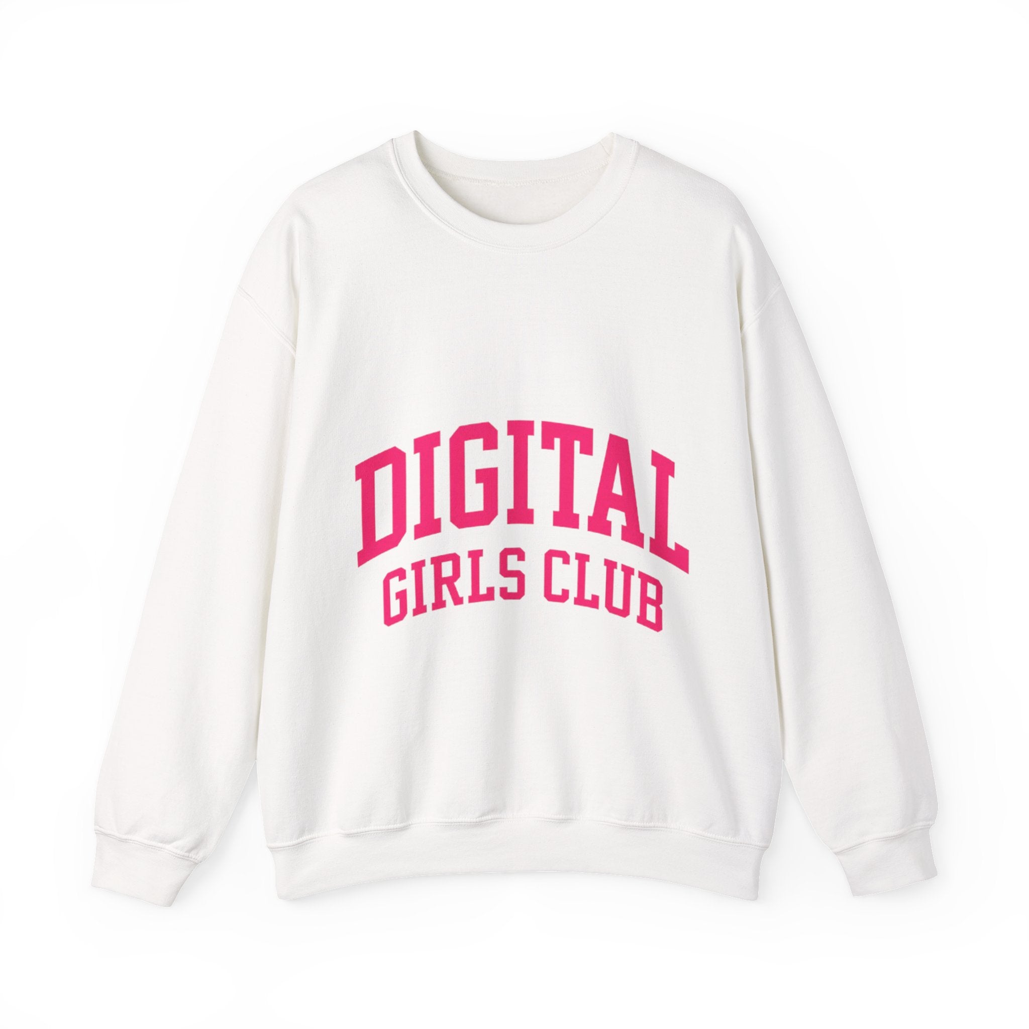 Digital Girls Club Sweatshirt — Pink Collegiate Crewneck
