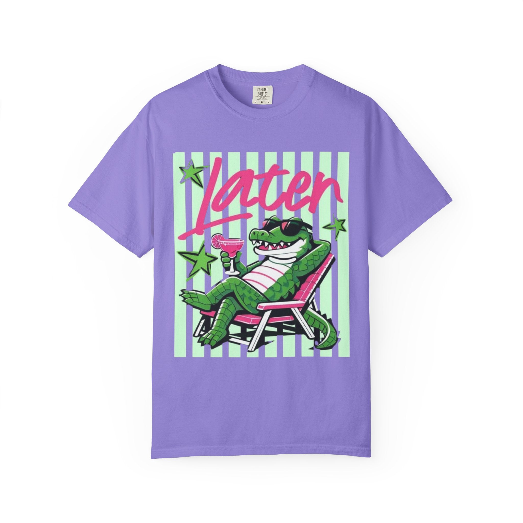Later Lounge Alligator T-Shirt — Relaxed Croc Graphic Tee