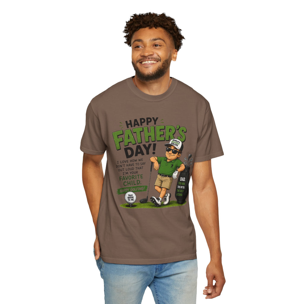 Father's Day Golf T-Shirt — Happy Father's Day 'You're My Favorite Child' Funny Golf Dad Tee