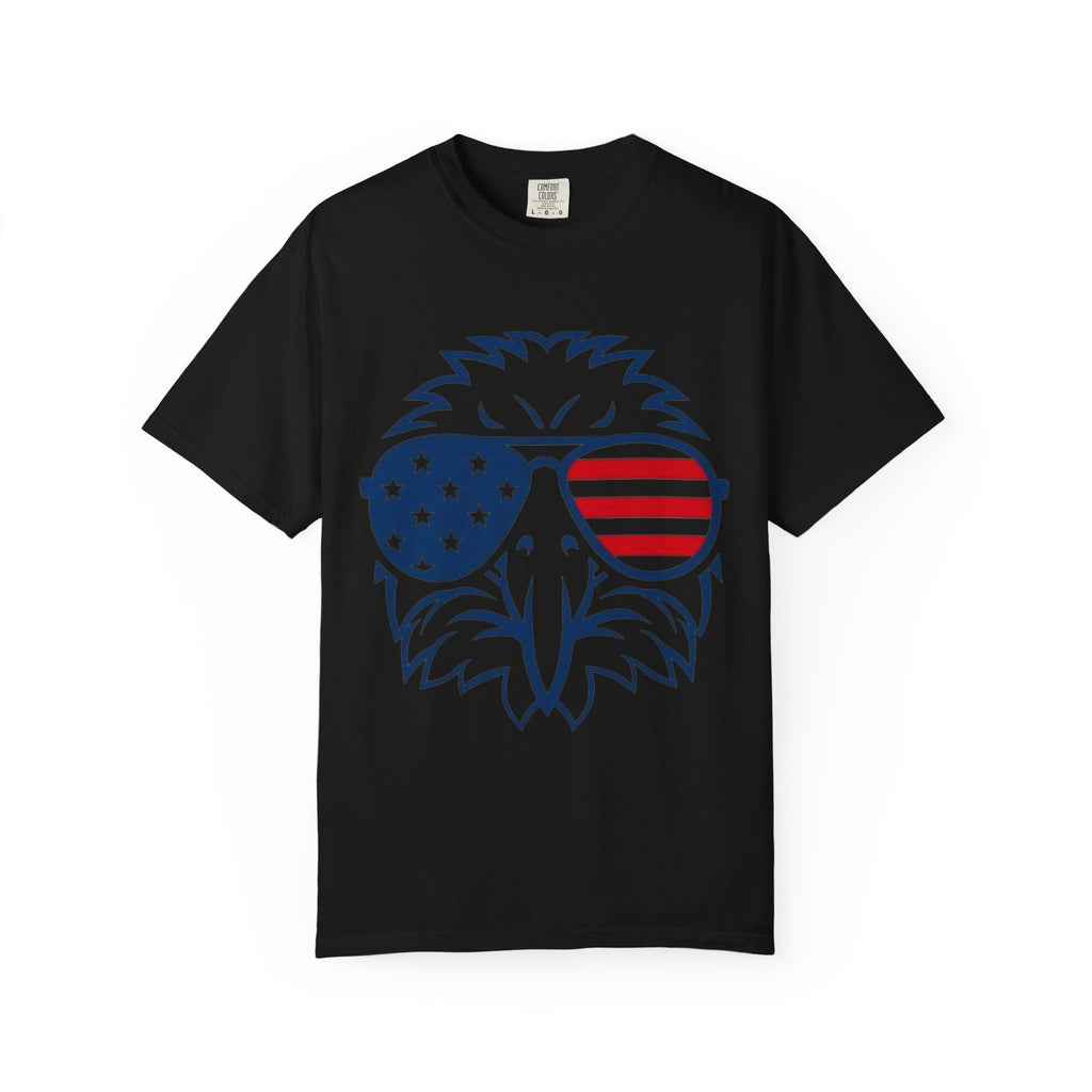 Patriotic Eagle T-Shirt — Bald Eagle with American Flag Sunglasses