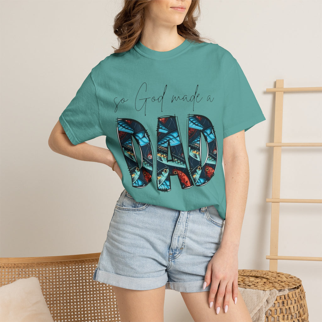 So God Made a Dad T-Shirt — Floral Pattern Father’s Day Tee