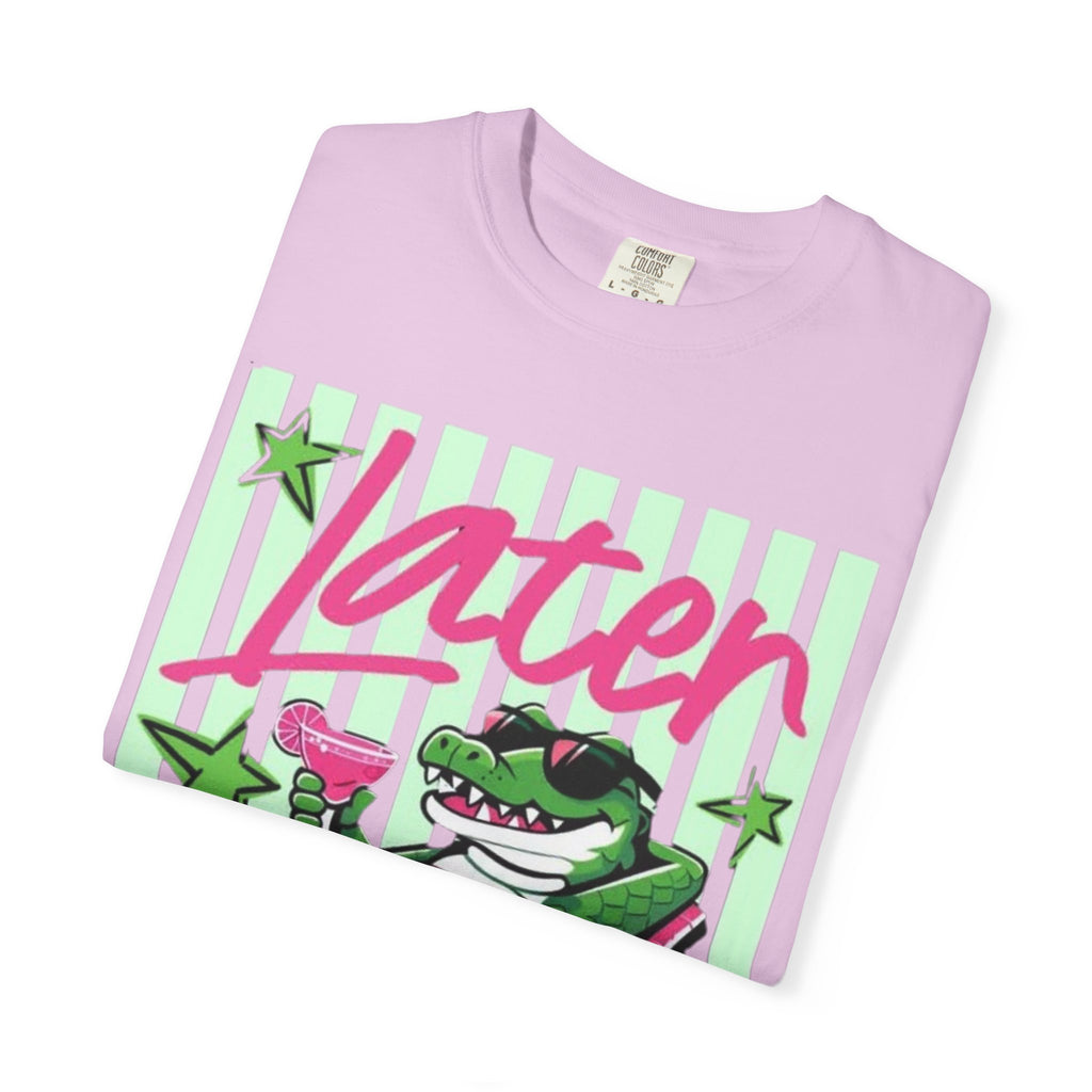 Later Lounge Alligator T-Shirt — Relaxed Croc Graphic Tee