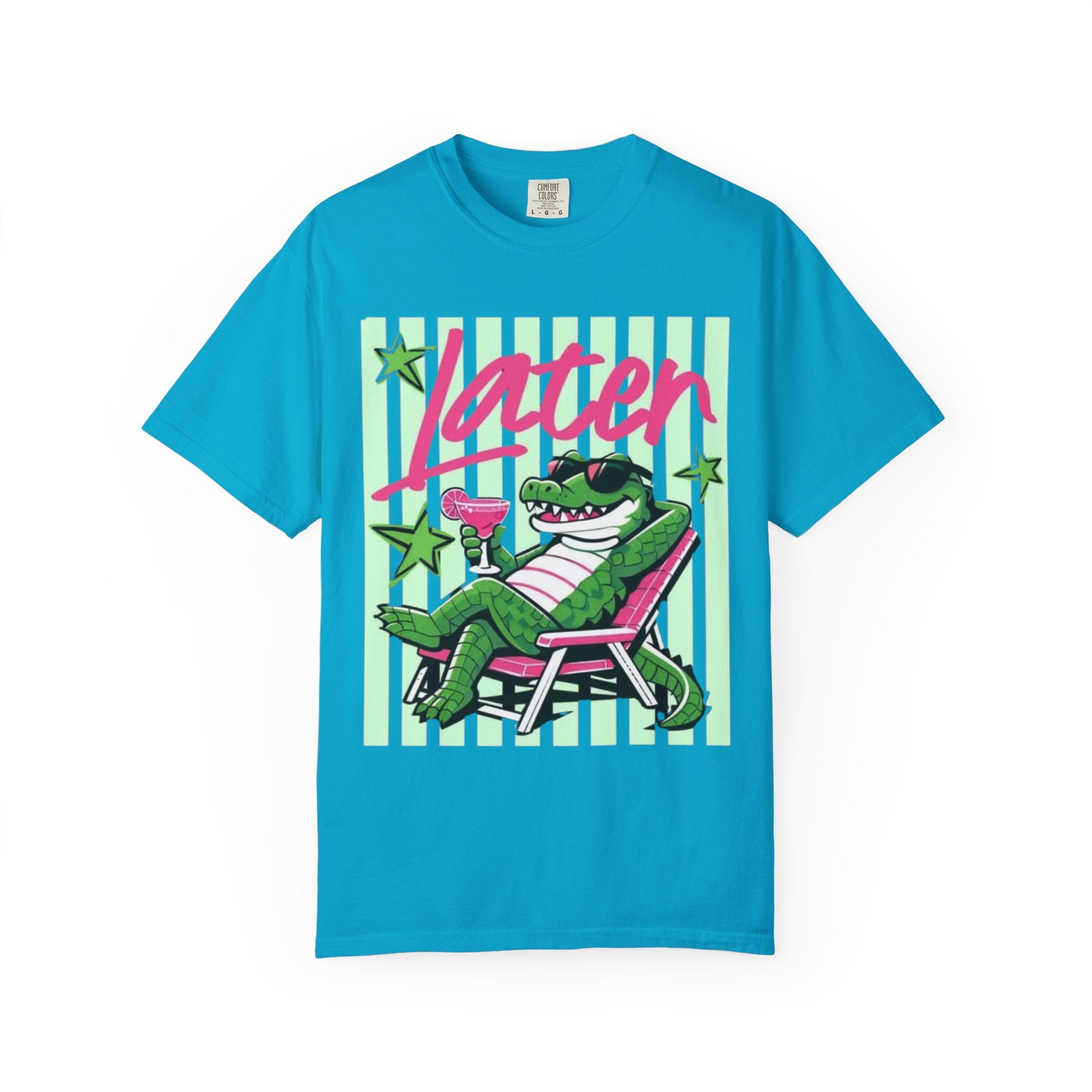 Later Lounge Alligator T-Shirt — Relaxed Croc Graphic Tee